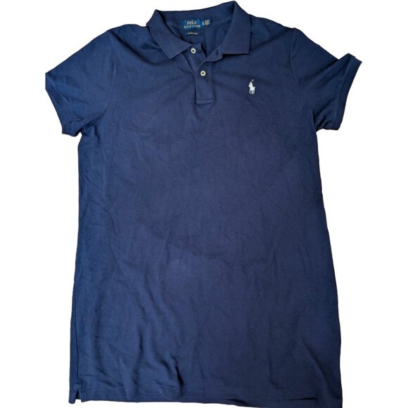 Polo Ralph Lauren Shirt Dress Womens XL Navy Blue The Mesh Mini - Picture 1 of 6